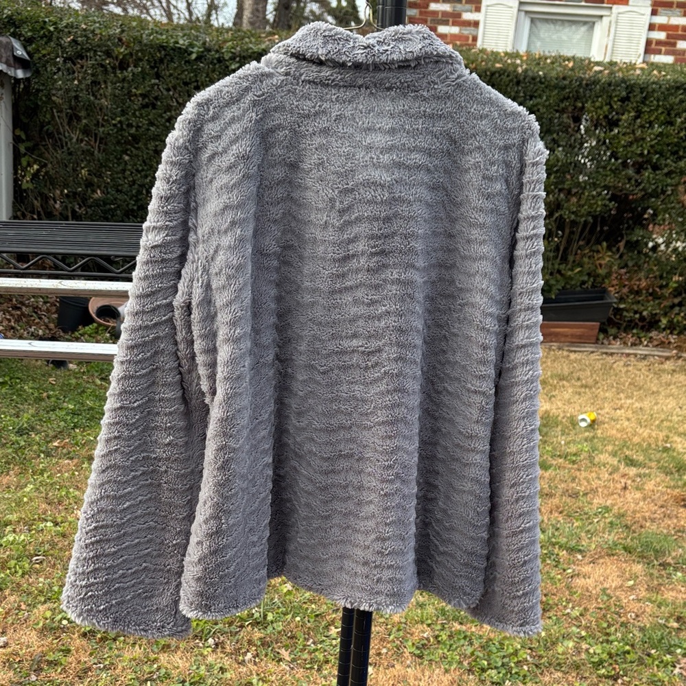 Patagonia Gray Teddy Jacket with Pink Lining size L womens - Picture 6 of 12